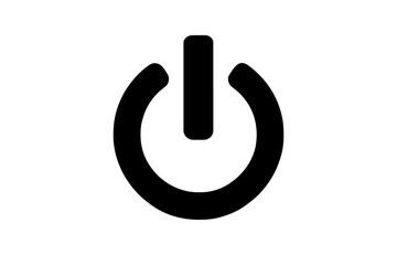 power flat black solid vector illustration isolated on white background