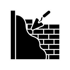 construction brick wall repair and renovation icon vector image for your project design needs and requirements