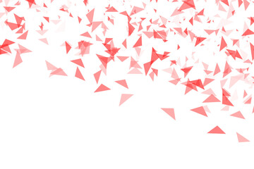 Decoration of explosion festive scattered confetti design with geometric shapes