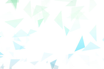 Abstract Triangular Pattern with Blue and Green Color Shades Illustration