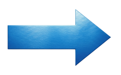 Textured Light Blue Directional Arrow Pointing Right Isolated PNG Cutout Transparent