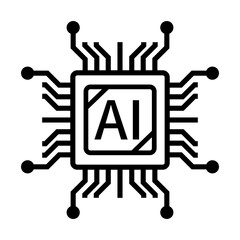 AI circuit board icon