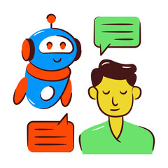Editable design icon of ai chat