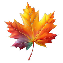 Vibrant autumn maple leaf isolated on black background isolated on white background isolated on transparent background