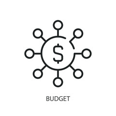 Budget thin line icons. Original vector illustration.