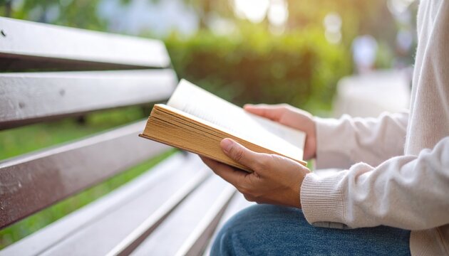 Pocket Park Moment – Reading on Bench, City Sounds, Green Oasis, Urban Calm