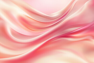 Obraz premium Pink Fabric with Wave Pattern – Elegant Soft Textile for Fashion and Interior Design