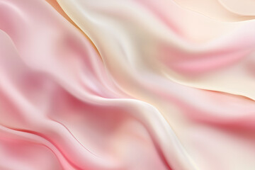Fototapeta premium Pink Fabric with Wave Pattern – Elegant Soft Textile for Fashion and Interior Design