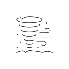 Hurricane or storm line icon