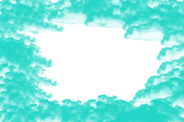 Obraz premium Blue smoke on the side png background.