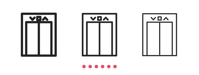Elevator icon. Thin line icon vector