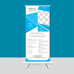 medical rollup banner design template