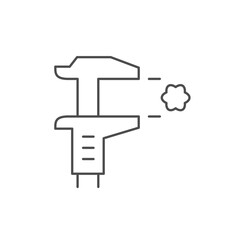 Particle size line outline icon