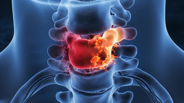 Cervical Spine Inflammation - A Visual Guide to Neck Pain and Anatomy.