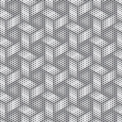 mosaic pattern made from hexagonal honeycomb shape, black and white vector illustration