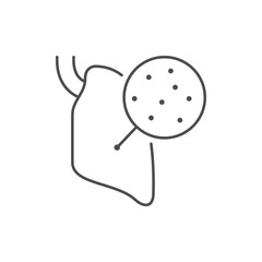 Lung test line outline icon