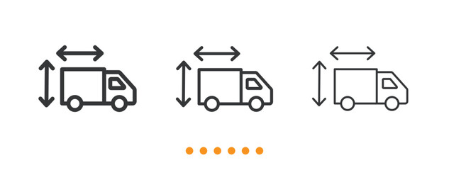 Delivery Truck icon. Thin line icon vector