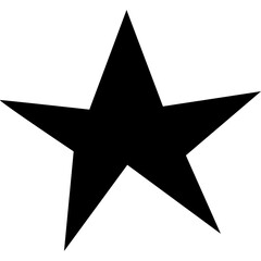 A Black Five Pointed Star Silhouette Against A Transparent Background Perfect For Graphic Design And Iconography
