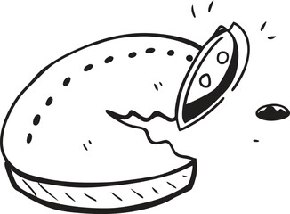 Detailed silhouette of a horseshoe with subtle texture and punctures representing vintage equestrian style isolated on transparent background