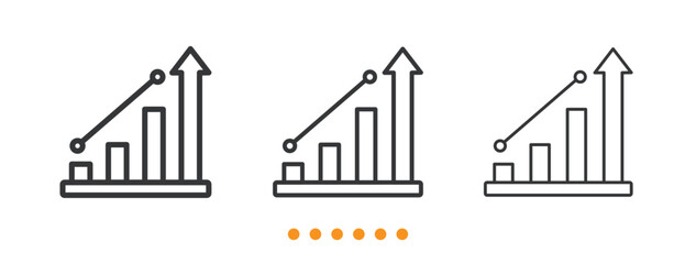 Graph icon. Thin line icon vector