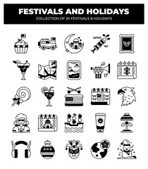 Collection of 25 Festivals and Holidays. A Celebration of Culture and Traditions