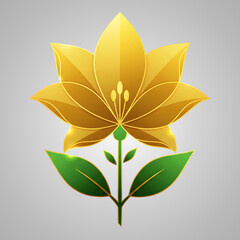 Luxury Golden Lotus Vector Illustration