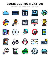 icons set. Business Motivation for web. app. vector illustration.