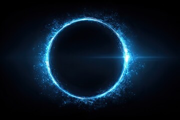 Abstract circular graphic with glowing light effect