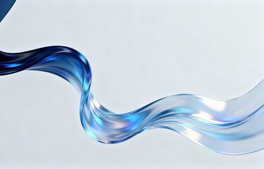 The metallic texture of the ribbon elegantly swings against a solid color background