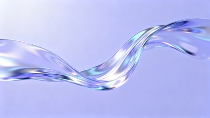 The metallic texture of the ribbon elegantly swings against a solid color background