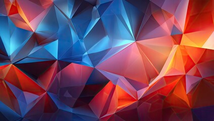 Abstract polygonal pattern of vibrant colors