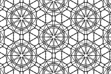 Seamless abstract pattern. black and white linear illustration for coloring. Vector coloring book for adult.