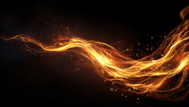 Abstract fiery stream