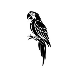Elegant Parrot Silhouette Vector Illustration for Graphic Design