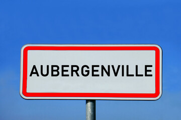 Ortsschild Aubergenville