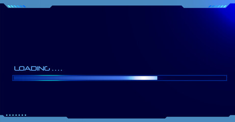 Cyber HUD Loading Interface &mdash; Holographic Data Processing Screen Vector