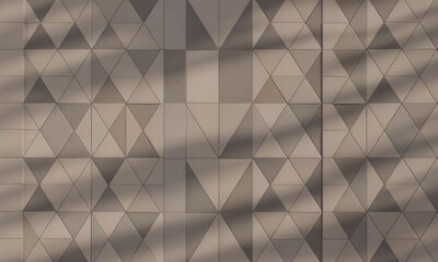 Obraz premium Abstract geometric tile wall with triangular and square shapes