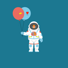 Astronout with balloon