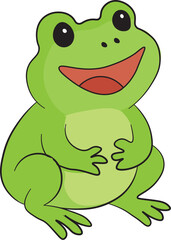 cartoon frog ,cartoon,frog vector,frog,happy frog