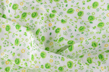Spring Green and Blue Floral Fabric Pattern