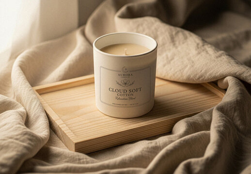 Scented Candle Jar Mockup