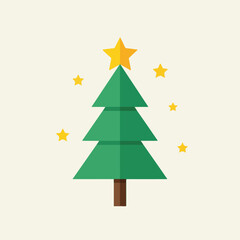 christmas tree vector illustration