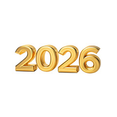 Golden 2026 new year celebration design element