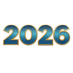 Sparkling blue 2026 numbers celebrate future successes
