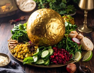Golden Sphere Salad - A Culinary Masterpiece of Flavors and Textures.
