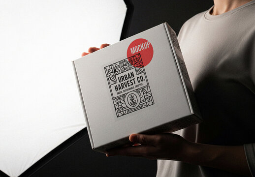Thin Packaging Box Mockup