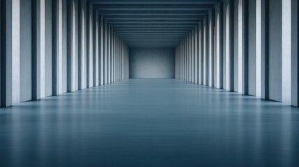 Fototapeta premium Exploring dreamlike industrial halls vast empty space photography blurred environment wide-angle view abstract concept