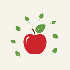 vector illustration of an apple