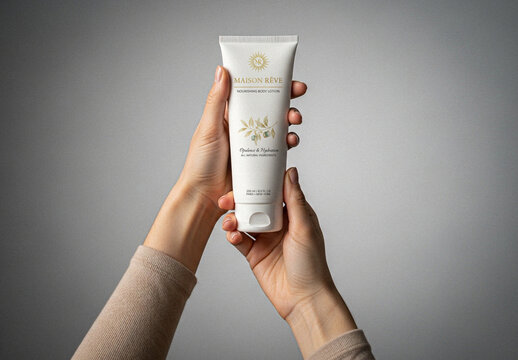 Body Lotion Squeeze Bottle Mockup