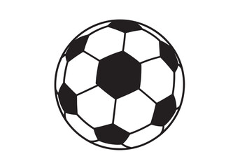Fototapeta premium Soccer ball or football flat vector icon for sports apps and websites